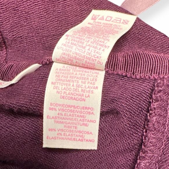 VICTORIA’S SECRET Women’s Pink Long Sleeve Zip Hoodie Size Medium - Picture 5 of 7